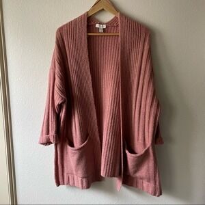 Topshop Pink Oversized Open Front Sweater